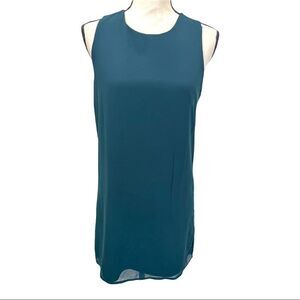 NAKED ZEBRA Dark Green Shift Dress. Size Medium.